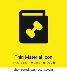 Icono de material amarillo brillante mínimo