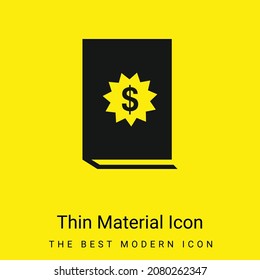Book minimal bright yellow material icon
