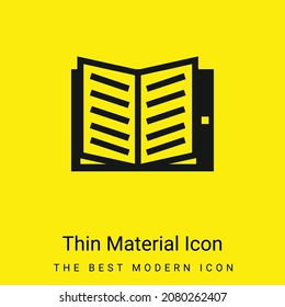 Icono de material amarillo brillante mínimo