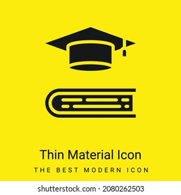 Icono de material amarillo brillante mínimo