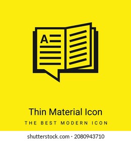 Book minimal bright yellow material icon