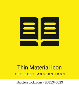 Book minimal bright yellow material icon