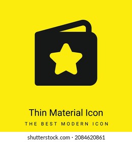 Icono de material amarillo brillante mínimo