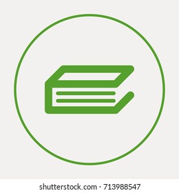 Book minimal icon. Folder line vector icon for websites and mobile minimalistic flat design.