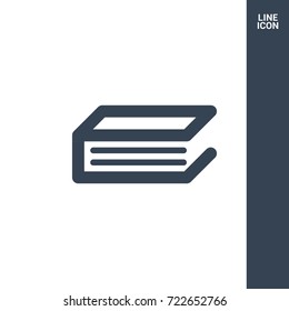 Book minimal icon. Folder line vector icon for websites and mobile minimalistic flat design.