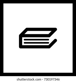 Book minimal icon. Folder line vector icon for websites and mobile minimalistic flat design.