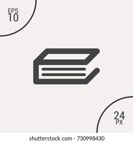 Book minimal icon. Folder line vector icon for websites and mobile minimalistic flat design.