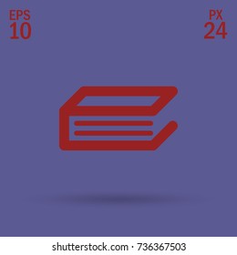 Book minimal icon. Folder line vector icon for websites and mobile minimalistic flat design.