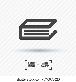 Book minimal icon. Folder line vector icon for websites and mobile minimalistic flat design.