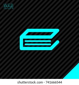 Book minimal icon. Folder line vector icon for websites and mobile minimalistic flat design.