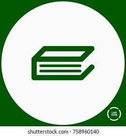 Book minimal icon. Folder line vector icon for websites and mobile minimalistic flat design.