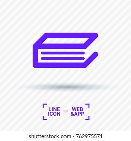 Book minimal icon. Folder line vector icon for websites and mobile minimalistic flat design.