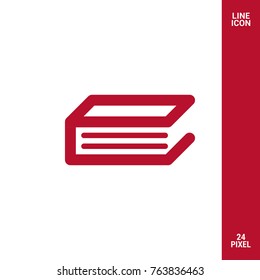 Book minimal icon. Folder line vector icon for websites and mobile minimalistic flat design.