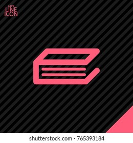 Book minimal icon. Folder line vector icon for websites and mobile minimalistic flat design.