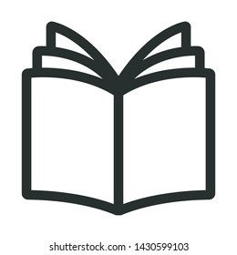 book - minimal line web icon. simple vector illustration. concept for infographic, website or app.