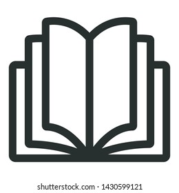 book - minimal line web icon. simple vector illustration. concept for infographic, website or app.