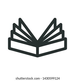 book - minimal line web icon. simple vector illustration. concept for infographic, website or app.