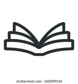 book - minimal line web icon. simple vector illustration. concept for infographic, website or app.
