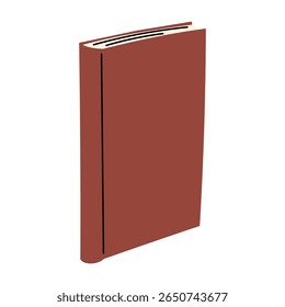 Book. Minimalist closed book vector illustration