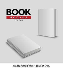 Book mock up. Blank white book cover