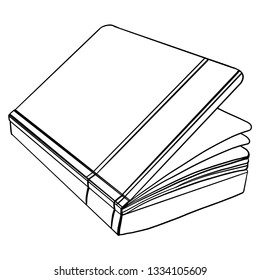 Book mockup. Concept for printing, emoticons for emoticons of your gadget, stickers. Blank white closed and open books. Textbooks and brochures isolated vector template.