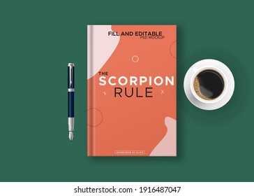 Book Mockup Cover Of Amazing Magazine, Book, Booklet, And Brochure. Illustration. Background. Mock Up Template Is  Ready For Your Design. Vector EPS