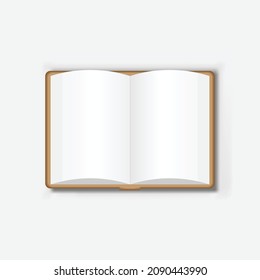 Book mockup icon in flat style. Cover template vector illustration on white isolated background. Blank encyclopedia sign business concept.