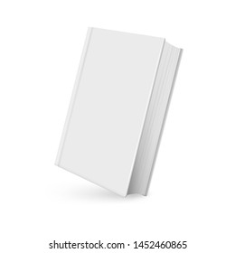 Book mockup realistic with shadow on white background. Vector illustration. - Vector