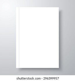 Book Mockup With Shadow. Blank Empty Template Layout In A4 Size For Annual Report, Brochure, Flyer, Poster, Booklet. Vector Illustration