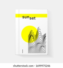  Buchen. Buchen Sie ein Muster.Sonnenuntergang in den Bergen.