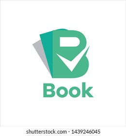 book modern logo stock design