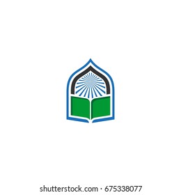 book mosque icon vector logo