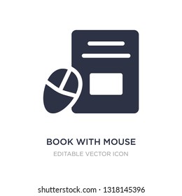 book with mouse icon on white background. Simple element illustration from Tools and utensils concept. book with mouse icon symbol design.
