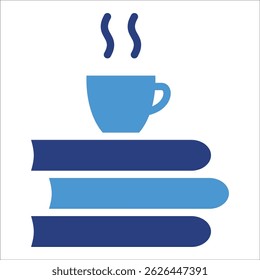 Book And Mug Icon Element For Design