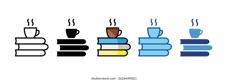 Elemento De Ícone De Livro E Caneca Para Design