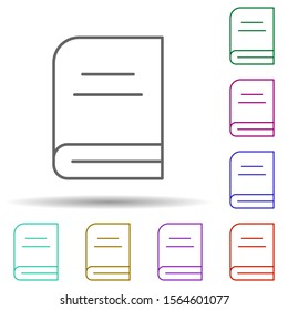 Book multi color icon. Simple thin line, outline vector of education icons for ui and ux, website or mobile application