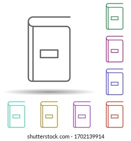 Book multi color icon. Simple thin line, outline vector of school icons for ui and ux, website or mobile application