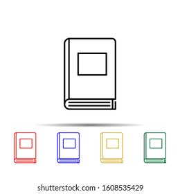 book multi color style icon. Simple thin line, outline vector of school icons for ui and ux, website or mobile application