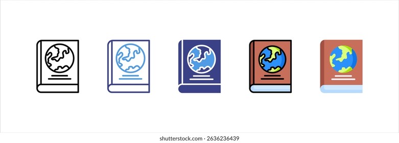 Book Multi Style Icon Set