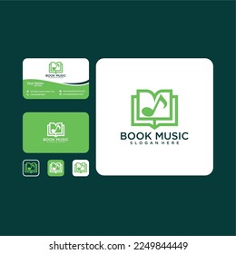 book music logo design template