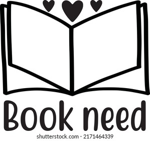 Book neen ,svg t-shirt design and vector file.
