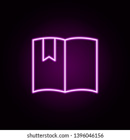 book neon icon. Elements of education set. Simple icon for websites, web design, mobile app, info graphics