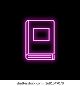 Book neon icon. Simple thin line, outline vector of school icons for ui and ux, website or mobile application