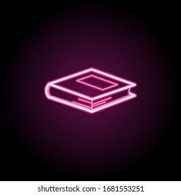 Book neon icon. Simple thin line, outline vector of education icons for ui and ux, website or mobile application