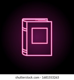 Book neon icon. Simple thin line, outline vector of education icons for ui and ux, website or mobile application
