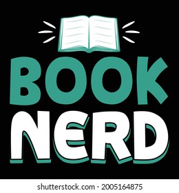 "Book Nerd" leyendo el diseño de camisetas