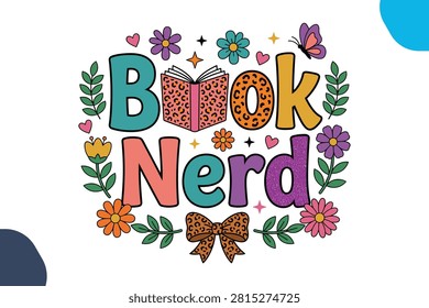Book Nerd Vector Clipart Set illustration