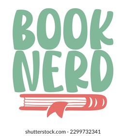 Book nerd with white background