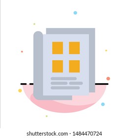 Book, Newspaper, Paper, Notebook, Phonebook Abstract Flat Color Icon Template. Vector Icon Template background