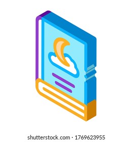 Buch Night Story Icon Vektor. Isometrisches Buch Night Sleep Story Schild. farbige einzelne Symbolillustration